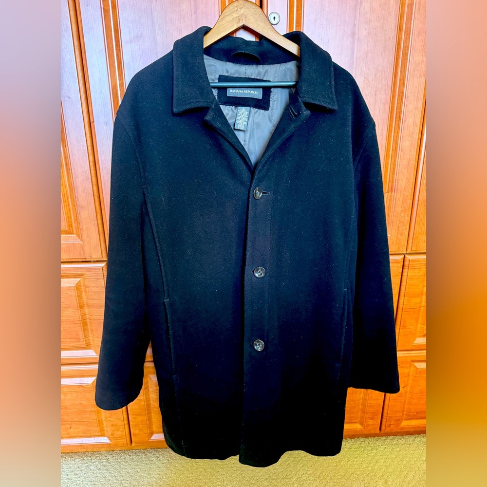 Banana Republic black wool/cashmere coat